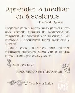 Curso de meditación en 6 sesiones